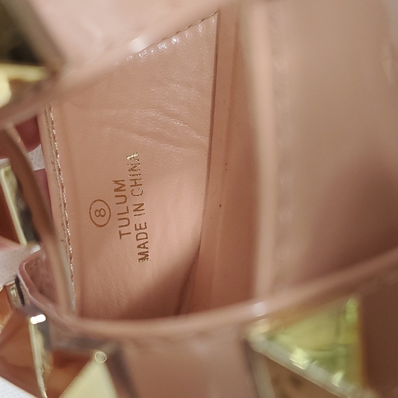 Nicole Miller New York Nude Studded flat mules size 8 - Picture 13 of 16